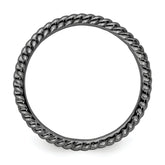 Sterling Silver Stackable Expressions Black-plated Twisted Ring